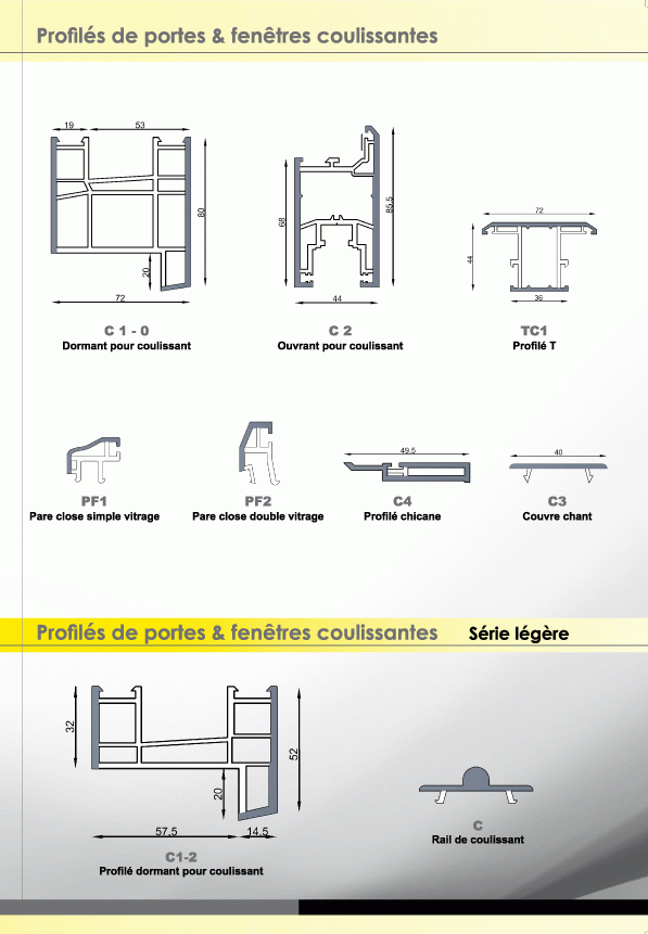 Profiles en PVC
