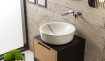 Lavabo Fuji rond blanc by Scarabeo chez Bricomed