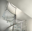 Rampe d'escalier aluminium simple