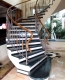 Rampe d'escalier aluminium avec bois